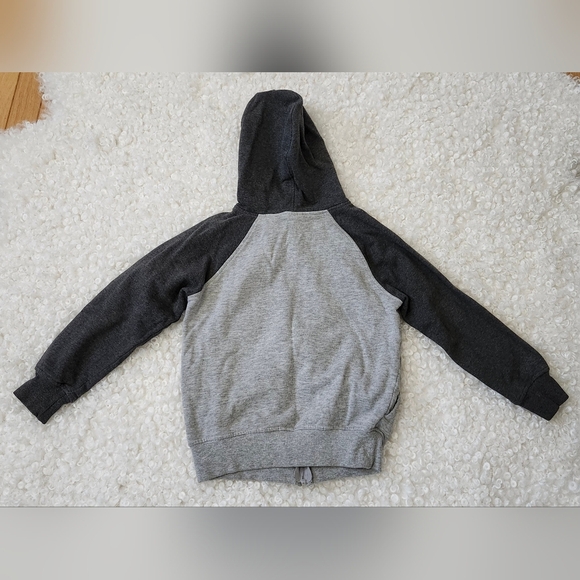 Star Wars Kids Black Gray Zip-Up Hoodie Sz M 7/8 Darth Vader Graphic Sweatshirt - Picture 4 of 5